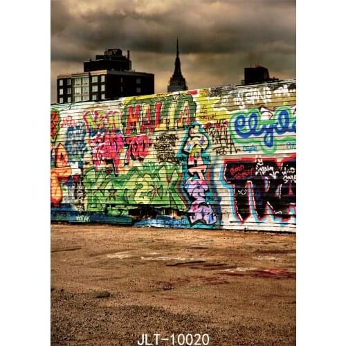Color Graffiti Photographic Background City Street Personality Backdrops Dirt Road Backgrounds Vinyl Customize for Photo Studio