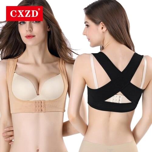 CXZD Lady Chest Body Brace Support Belt Band Posture Corrector X Type Back Shoulder Vest Shaper Corset Tops