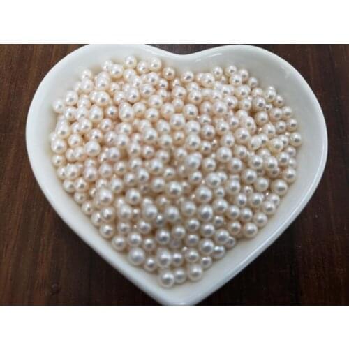 Baby pearls AAA 3-4mm Round Freshwater Colorful loose Pearl LR20