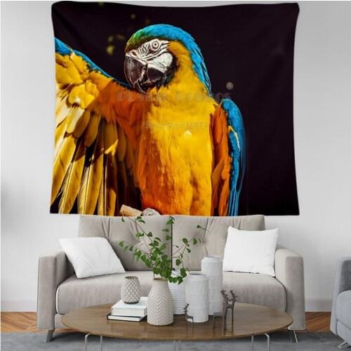 PLstar Cosmos Tapestry Parrot Flower 3D Printing Tapestrying Rectangular Home Decor Wall Hanging New style 4