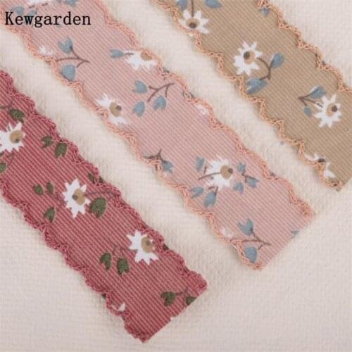 Kewgarden Handmade Sewing Crafts Overlock Edge Tape Gift Packing Flower Ribbon 25mm 1" DIY Make Hair Bow Accessories 8 Yards