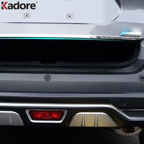 For Nissan Kicks 2017 2018 Stainless Steel Rear Trunk Lid Cover Trim Tail Gate Protector Back Edge Trunk Cover Moulding Styling