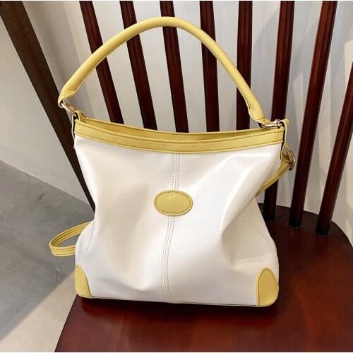 Fashion Contrast Tote Bag2021new Trendy Autumn Ladies Luxury All-match Casual One-shoulder Messenger Large-capacity Commuter Bag
