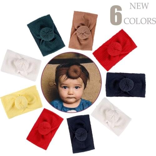 Fashion Infant Toddler Knit Headband Soft Elastic Wide Side Hair Bands Kids Newborn Headwear Child Birthday Accessorise Gifts