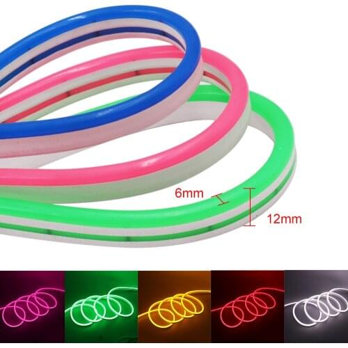DC 12V Neon light LED Strip Light SMD 2835 120LEDs/M Flexible Neon Sign Waterproof IP68 Neon Rope Light DIY Decor Stripe Light