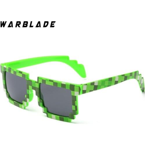 WarBLade 2021 New Fashion Kids Sunglasses Smaller Size Sunglasses Mosaic Boys Girls Pixel Eyewares Novelty Children Baby Gift