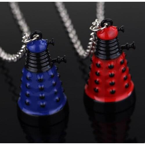 Dr Who Alien Robot Dalek Necklace for Women Men Pendant Choker Jewellery Necklaces for Teen Girls