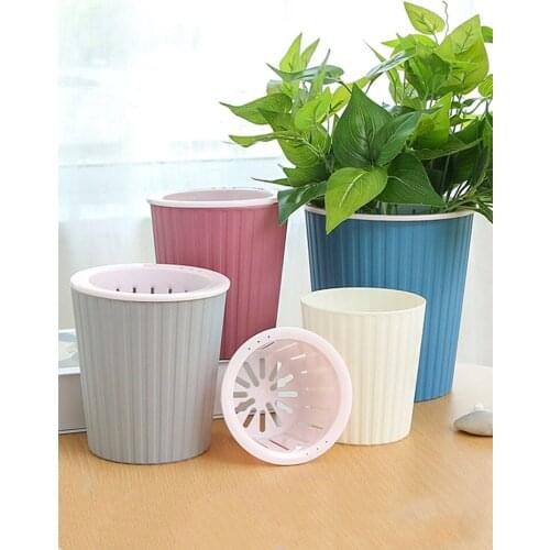 INS Style Nordic Simple Imitation Ceramic Flower Pot Plastic Succulent Flowerpot Modern Small Gallon Planter Home Decoration