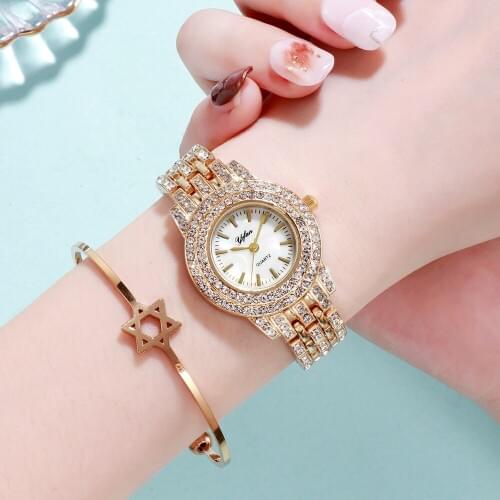 Luxury Brand Rhinestone Womens Bracelet Watch Women Watches Diamond Rose Gold Watch Ladies Wristwatches Female Relogio Feminino
