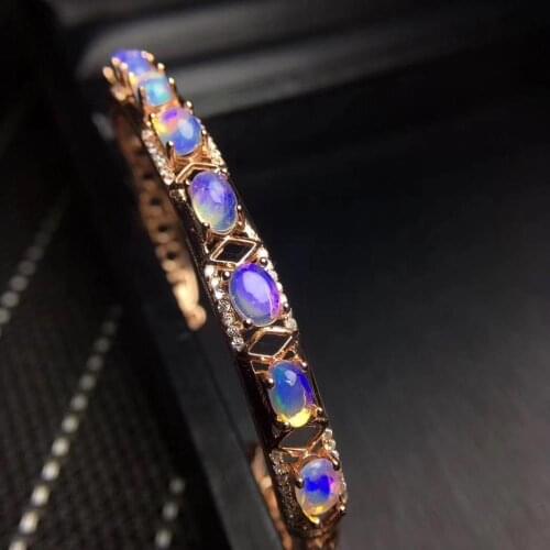 The Best Gift For your mother Opal Bangle 925 sterling silver Fashion Opal Bangle