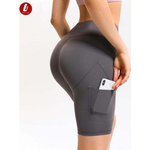 Sports Short Women High Waist Summer Pocket YOGA SHORTS Squat Proof Butt Lift Elastic Running Exercise Fitness Joggers
