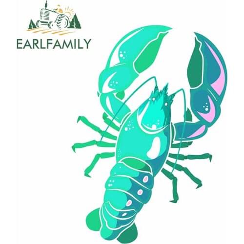 EARLFAMILY 13cm x 9.4cm For Crayfish Car Motorcycle Stickers Car Accessories Decal Fashion Scratch-proof Sticker Decoration