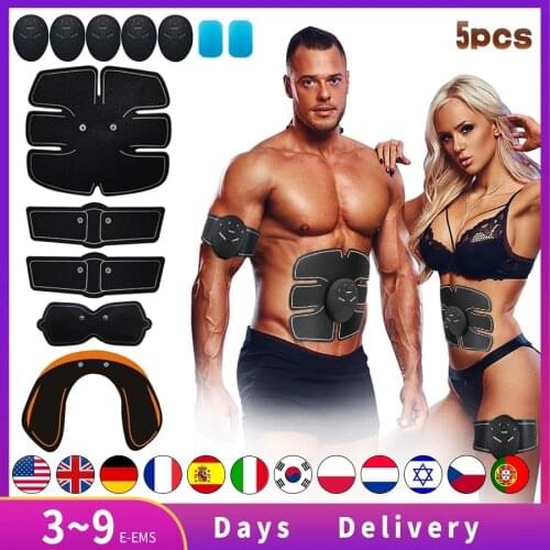 Workout Abdominal Muscle Trainer Massage Stimulator Ab Wireless Vibration Body Slimming Machine Fat Burning Fitness Training Hip