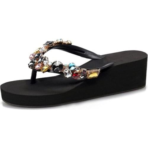 Women sandals summer flat pearl sandals flip flops rome shoes string bead slippers mujer gladiator sandalias sapatos femininos