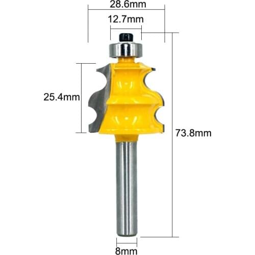 1pc 8mm Shank Line Router Bit Architectural Molding Woodworking Tenon Milling Cutter for Wood Machine Tools MC02079