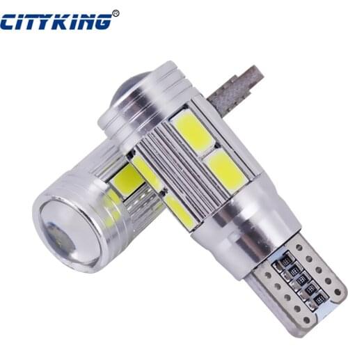 1pcs led t10 canbus,SIGNAL BULB t10 10SMD led 5630 5730 LENS FREE ERROR,Auto LED BULB lamp W5W canbus interior light