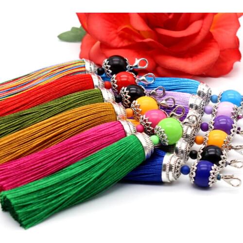 3Pcs Lobster Clasp Tassel Vertical Supple DIY hat Clothing package Key Chain Bag Findings Pendants Crafts Handmade Accessories
