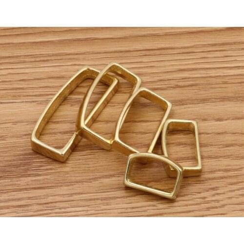 5 piece/lot Brass belt buckle fixing square loop bag belt belt fastener