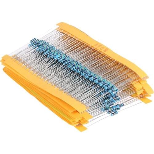 600pcs 1/4W 1% 30 Kinds Each Value Metal Film Resistor Kit Set Tools For Home Electricity Assortiment Soorten Weerstanden