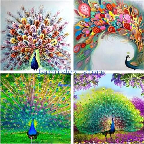 5D DIY Diamond Painting Peacock Diamond Embroidery Full Cross Stitch Kits Mosaic Home Decor Crafts