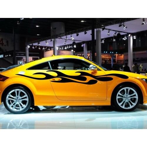 Car Decals Racing Flames Fire Blaze 101'' for TT Vinyl Upper Door Graphics Motor stickers ZC807