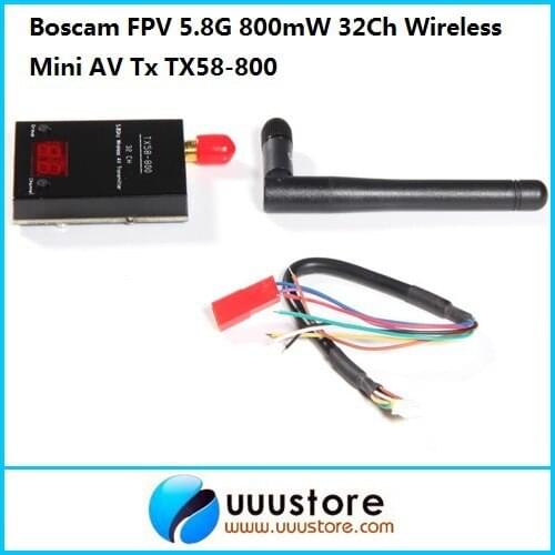 Boscam FPV 5.8G 5.8Ghz 800mW 32Ch Wireless Mini AV Transmitter TX58-800 | RP-SMA, jack
