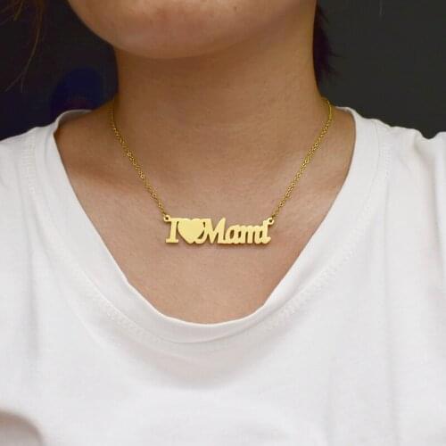 European and American new style, I love Mama necklace simple creative letter Mama pendant