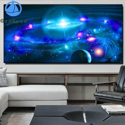 Galaxy Planets Space Scenery DIY Diamond Painting Full Square round Diamond Embroidery abstract Picture Mosaic Kit Handmade gift