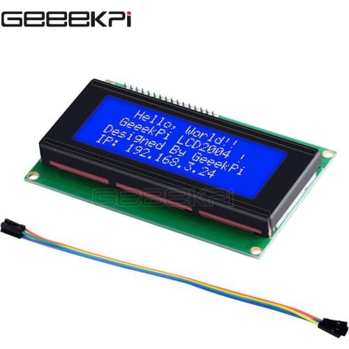 GeeekPi Original! IIC/I2C 2004 20x4 Character LCD Module Display Support I2C Protocol for Raspberry Pi / Arduino