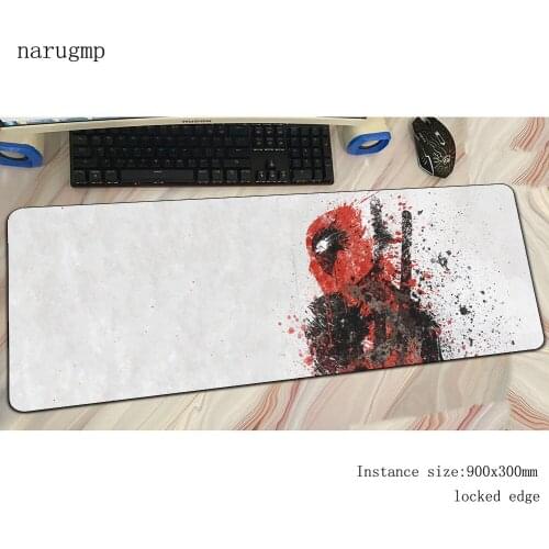 Deadpool mouse pad gamer Kawaii 900x300x3mm notbook mouse mat gaming mousepad large wrist rest pad mouse PC desk padmouse mats