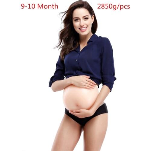 9-10 Month Stage Skin Artificial Silicone Fake Belly 2850g/pc Female Prenatal Training Props For Mother Lifelike Pregnant Women