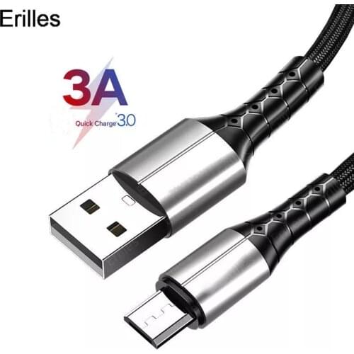 3A Micro USB Cable Fast Charging USB Sync Data Mobile Phone Adapter Charger Cable For Samsung S9 Xiaomi Huawei LG Android Cables