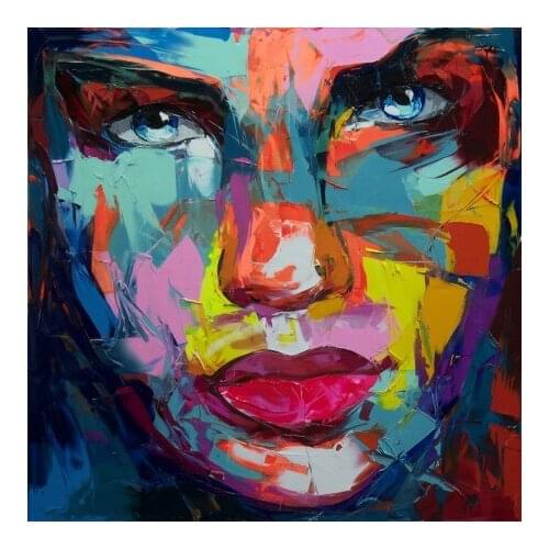 Crying Girl Hand painted Francoise Nielly Face Oil Painting Wall Art Wall Pictures For Living Room Home Decor Caudros Decoration