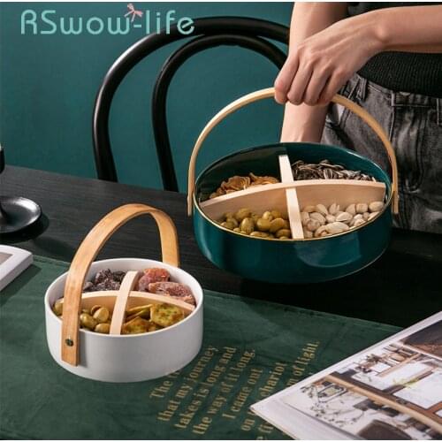 Light Luxury Emerald Fruit Plate Home Living Room Fruit Basket Personality Creative Snack Plate Dinner Dish For Kitchen Supplies