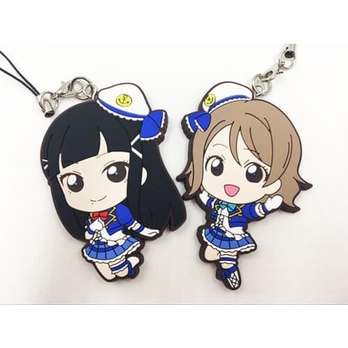 Love Live Kotori Anime keychain Nico Rin Umi Maki Chika Riko Yoshi Kunikida Kanan Rubber strap/phone charm G00891