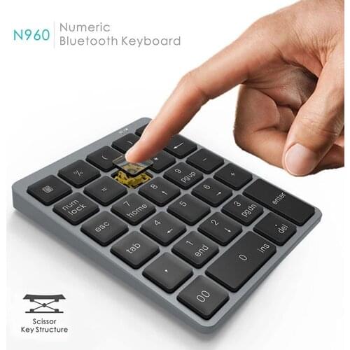Small Numeric Keypad Numpad Mini Digital Keyboard Ultra Slim Number PC Wireless 28 Key Digital Keyboard for Laptop PC