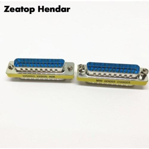 1Pcs DB25 Male to DB25 Male Mini Gender Changer Convert Adapter DB25 M/M Connector