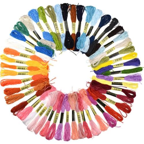 24/100Colors Embroidery Thread Hand Floss Sewing Skeins Craft Embroidery Thread Floss Kit DIY Sewing Tools Accessories