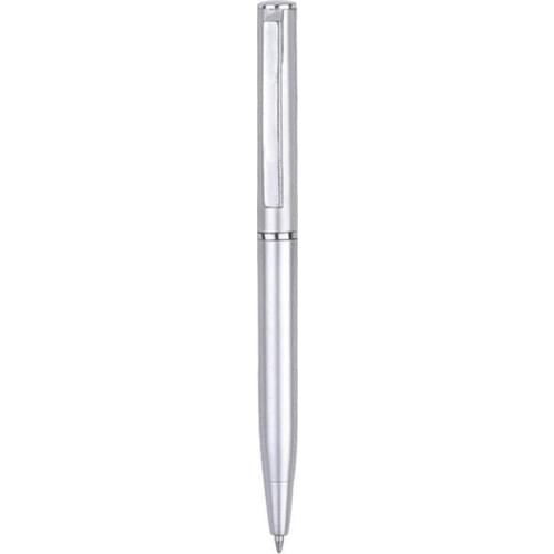 New Ballpoint Pen Light Silver Plastic Rotating Pen Office Supplies Blue Ball-point Stationery Pen Student School Ink P9H5