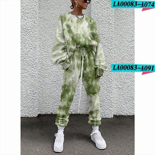 2021 New Fashion Two Piece Set Suit Outfits Animal Print Casual Sport Suit Winter Woman Set Autumn Women Tracksuit Lady Girl