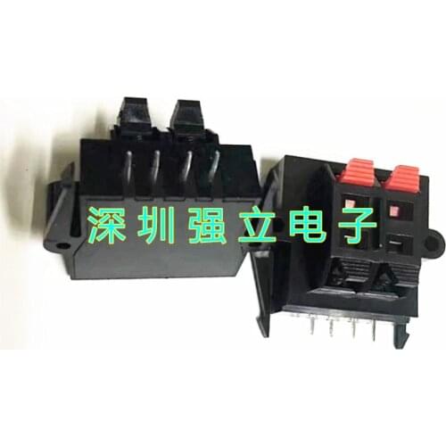 Original new WP4-3 audio connection block 2 Red 2 black belt fixed hole pressing seat double row four digit LED horn wiring clip