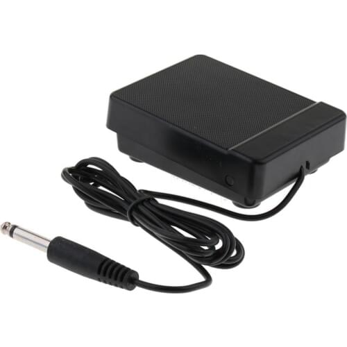 Durable Black 6.35mm Jack Sustain Pedal Low Noise Non-slip Base for 61key 88key Electronic Piano Keyboards Musical Accessory