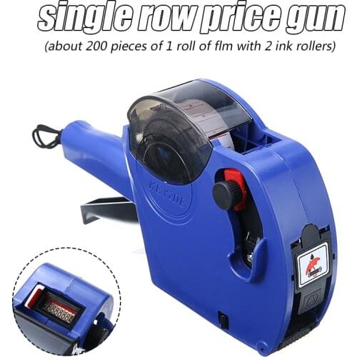 8 Digits Handheld Price Label Gun Plastic Tag Labeller Machine With 2 Ink Roller 200pcs Label For Supermarket Shopping Mall