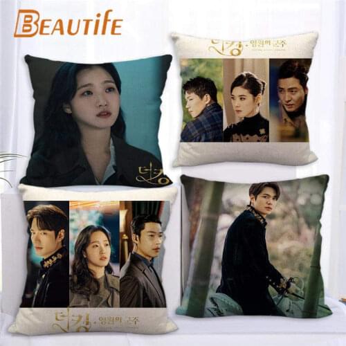 Custom The King Eternal Monarch Pillowcase Wedding Decorative Cotton Linen Pillow Case For Home Pillow Cover 45X45cm One Side