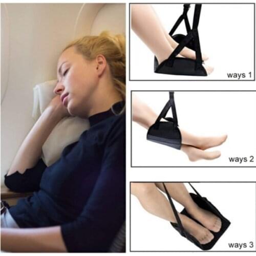 Portable Travel Airplane Foot Rest Made with Memory Foam Flight Hammock WXV Sale