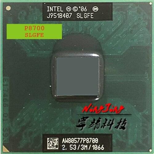 Intel Core 2 Duo Mobile P8700 SLGFE 2.5 GHz Dual-Core Dual-Thread CPU Processor 3M 25W Socket P