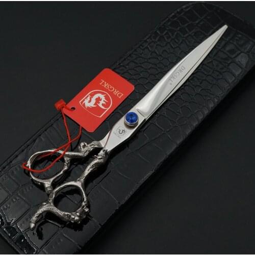 DRGSKl 440C 7.0/ 8.0 inch pet hair grooming scissors dragon handle professional dog grooming scissors hair hairdressing scissors