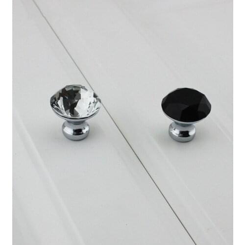 Simple European luxury crystal diamond handle Modern high-grade K9 crystal drawer pull handle TV cabinet dresser door pull knobs