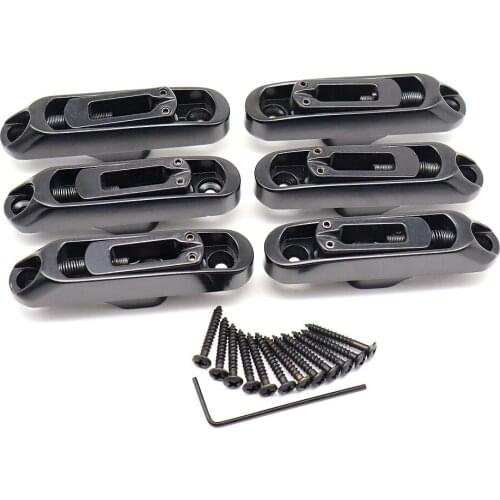6Pcs Guitar Bridge Saddle Single Individual Bridge Saddles Tailpiece for Bass Guitar