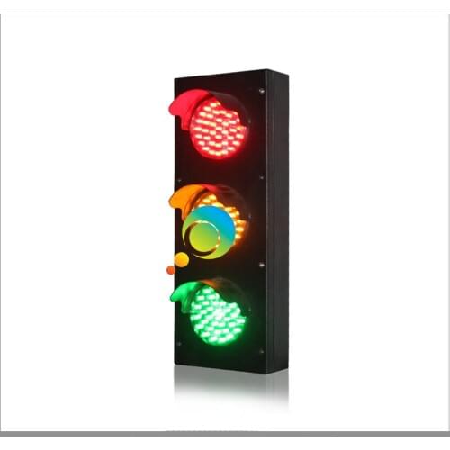 Shenzhen manufacturer parking lots traffic light mini 82mm traffic lights for school teaching led traffic light